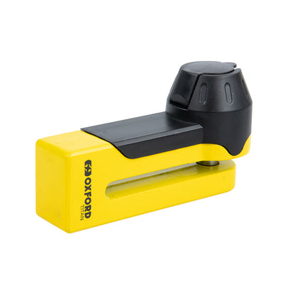 Candado de disco antirrobo Oxford Titan Pin Disc Lock, amarillo