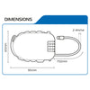Cable Lock Oxford Retra Cable, Black, 75cm
