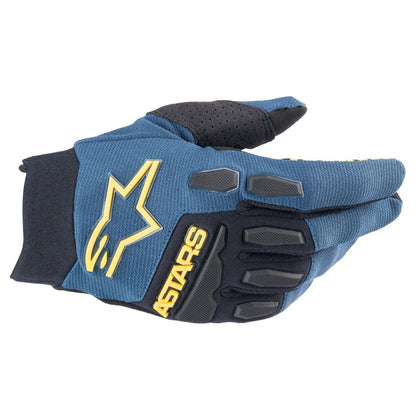 Cycling Gloves Alpinestars Freeride Gloves, Blue/Black/Yellow