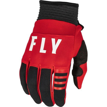 Moto Gloves Fly Racing Youth F-16, Black - Red, 2X - Large