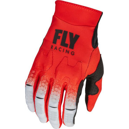 Terénne rukavice Fly Racing Evolution DST, červené/sivé, malé