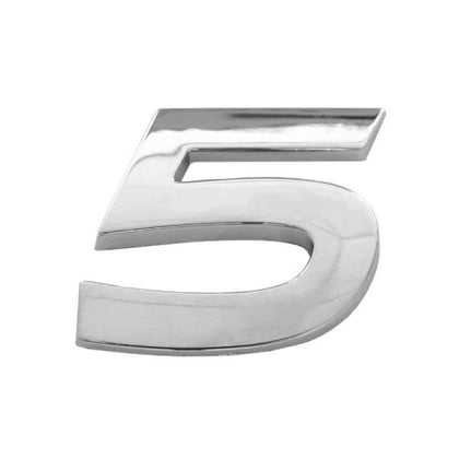 Emblema para Coche Número 5 Mega Drive, 26 mm, Cromado