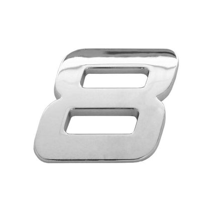 Car Emblem Number 8 Mega Drive, 26 mm, Chrome