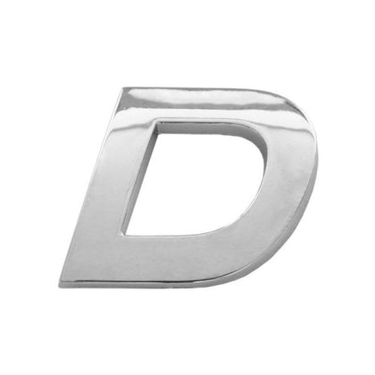 Znak auta písmeno D Mega Drive, 26 mm, chróm