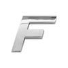 Emblème de voiture lettre F Mega Drive, 26 mm, chromé