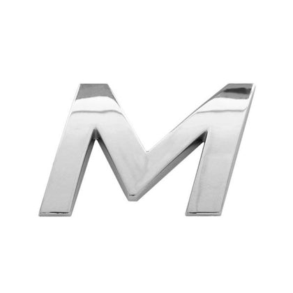 Emblema para Coche Letra M Mega Drive, 26mm, Cromo