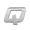 Car Emblem Letter Q Mega Drive, 26mm, Chrome