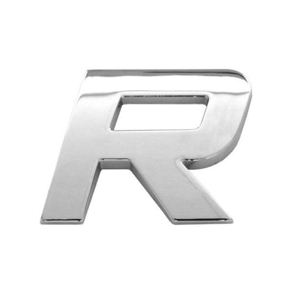 Emblema per auto lettera R Mega Drive, 26 mm, cromato