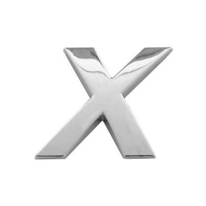 Car Emblem Letter X Mega Drive, 26mm, Chrome