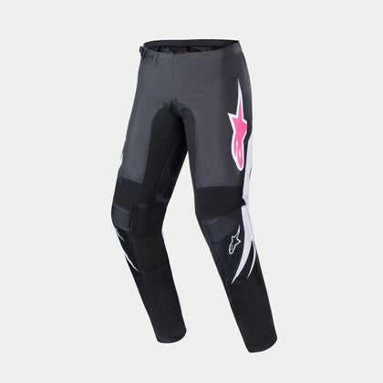 Women Moto Pants Alpinestars 2024 Stella Fluid Pant, Black/White/Pink
