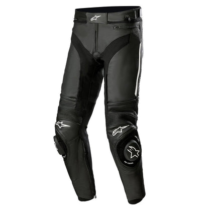 Moto Leather Pants Alpinestars Missile V3, Black/White