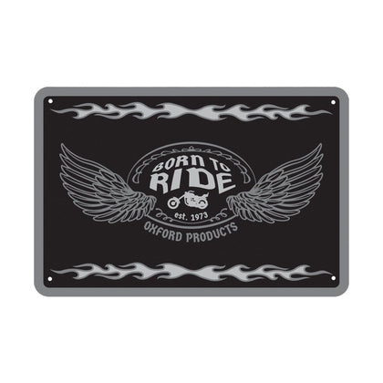 Garaje Oxford con placa de metal Born To Ride