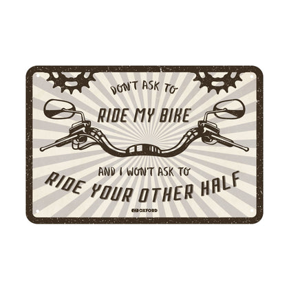 Metalplade Oxford Garage Spørg ikke om at køre på min cykel