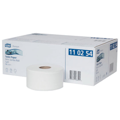 Papier toilette Tork Premium Mini Rouleau Jumbo, 2 couches, 170 m x 12 pièces