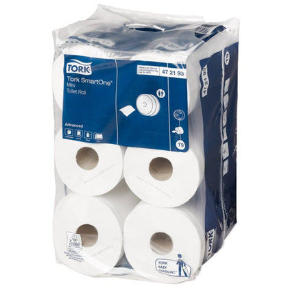 Mini rouleau de papier toilette Tork SmartOne, 2 épaisseurs, 111 m x 12 pièces