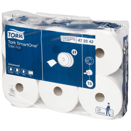 Rollo de papel higiénico Tork SmartOne, 2 capas, 207 m x 6 unidades