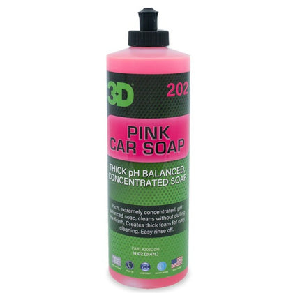 Shampoo per auto a PH bilanciato Sapone per auto rosa 3D, 473 ml