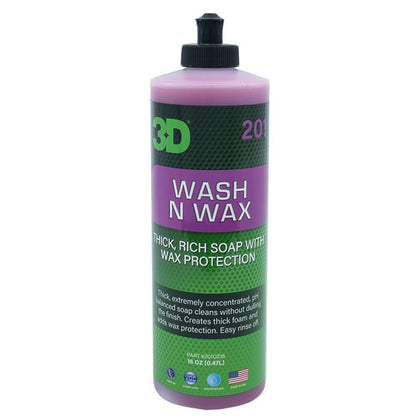 Auto Shampoo 3D Wash N Wax, 473ml