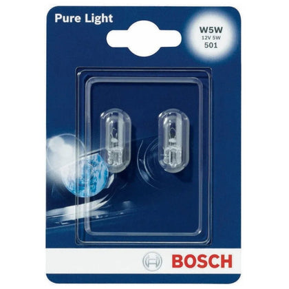 Bilpærer W5W Bosch Pure Light, 12V, 5W, 2 stk