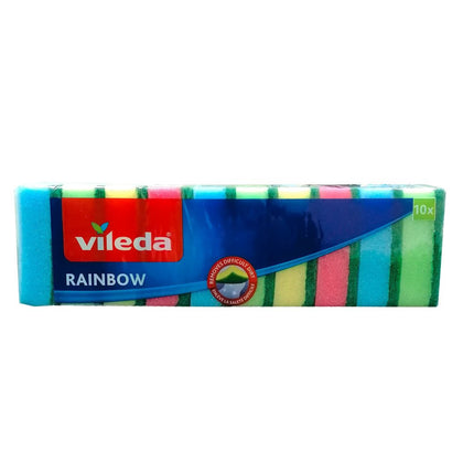 Svampesæt Vileda Rainbow, 10 stk