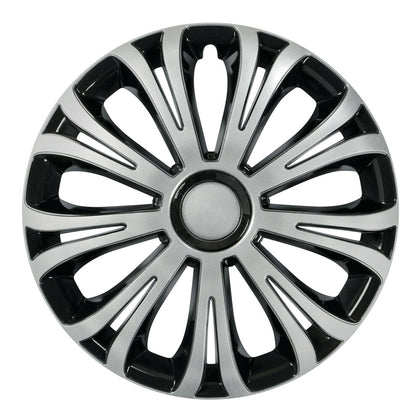 Wheel Covers Set Lampa Avera, Silver Black, 15 inch, 4 pcs