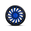 Universal Wheel Covers Set 15 Inch Mega Drive Kendo, Blue-Black, 4 pcs