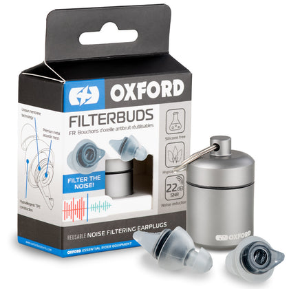 Trokšņa filtrēšanas ausu aizbāžņu komplekts Oxford Filter Buds