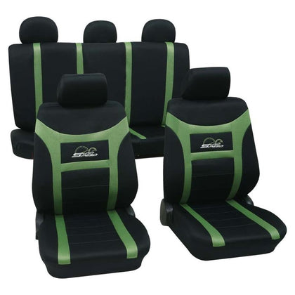 Sēdekļa pārvalku komplekts Petex Super Speed, melns - zaļš
