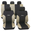 Seat Covers Set Petex Wave, Black - Beige