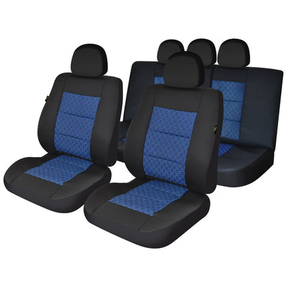 Seat Covers Set Umbrella Premium Lux , Black - Blue