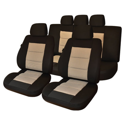 Seat Covers Set Umbrella Premium Lux, Black - Beige