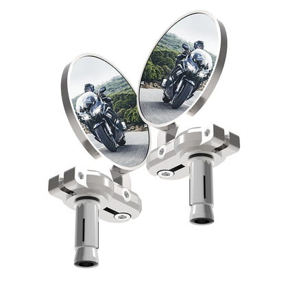 Set Oglinzi Moto Ghidon Oxford Bar End Mirrors, Silver