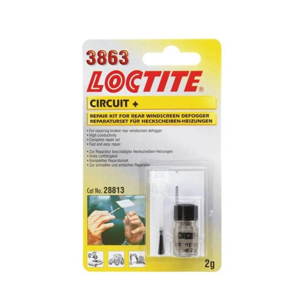 Loctite Circuit + 3863 Kit de réparation pour désembueur de pare-brise  arrière, 2g - HE1151364 - Pro Detailing
