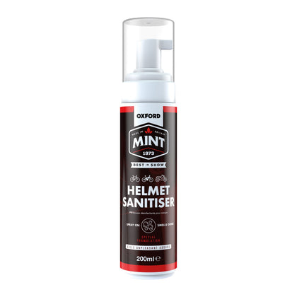 Helmreinigingsoplossing Oxford Mint Helmontsmettingsmiddel voor motorfietsen, 200 ml