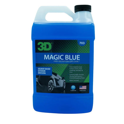 Tire Maintenance Solution 3D Car Care Magic Blue Dressing, 3.78L