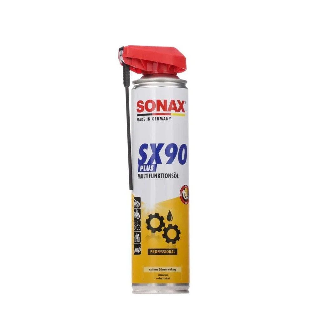 SONAX SX90 Plus aceite multifunción, fondo blanco Fotografía de