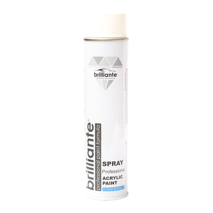 Professional Acrylic Paint Spray Brilliante, Pure White, 600ml