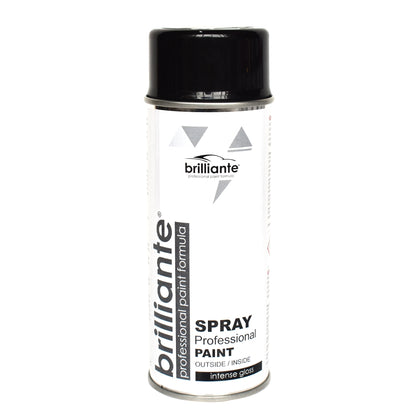 Professional Paint Spray Brilliante, Gloss Traffic Black, 400ml