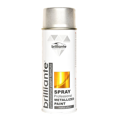 Metallized Paint Spray Brilliante, Grey, 400ml