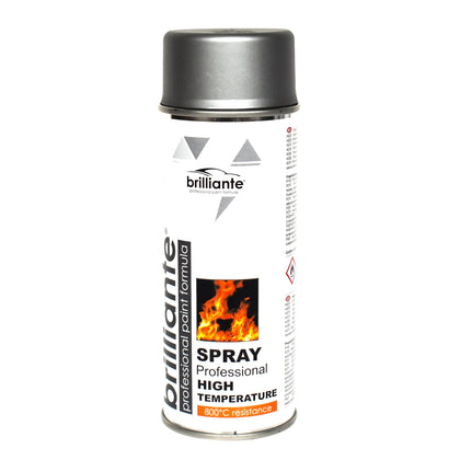 High Temperature Paint Spray Brilliante, Silver, 400ml