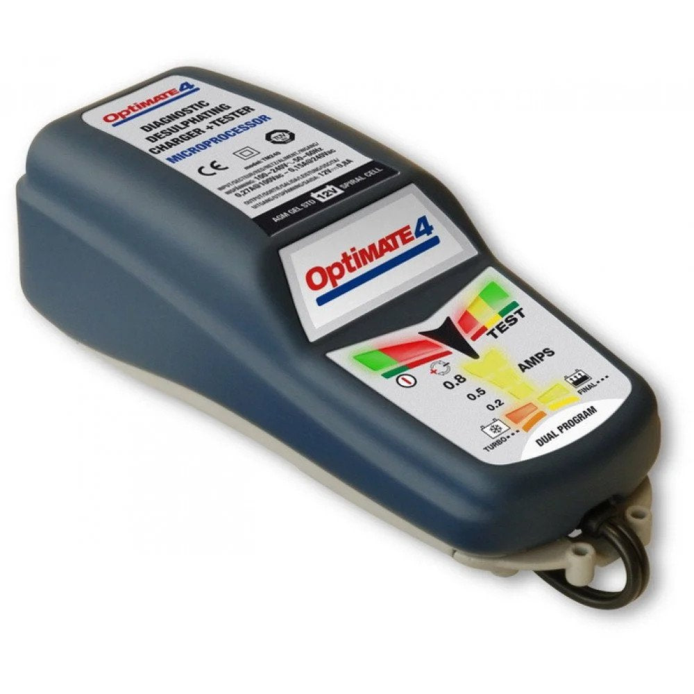 Tecmate Optimate 4 Diagnostic Desulphating Charger + Tester