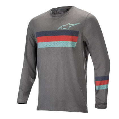 Long Sleeve Cycling Shirt Alpinestars Alps 6.0 Jersey, Grey/Blue