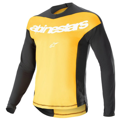 Cycling Long Sleeve Shirt Alpinestars Racer Lurv Jersey, Black/Yellow