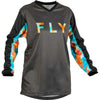 Camiseta Off-Road Mujer Fly Racing Mujer F-16, Gris/Azul/Rosa, Small