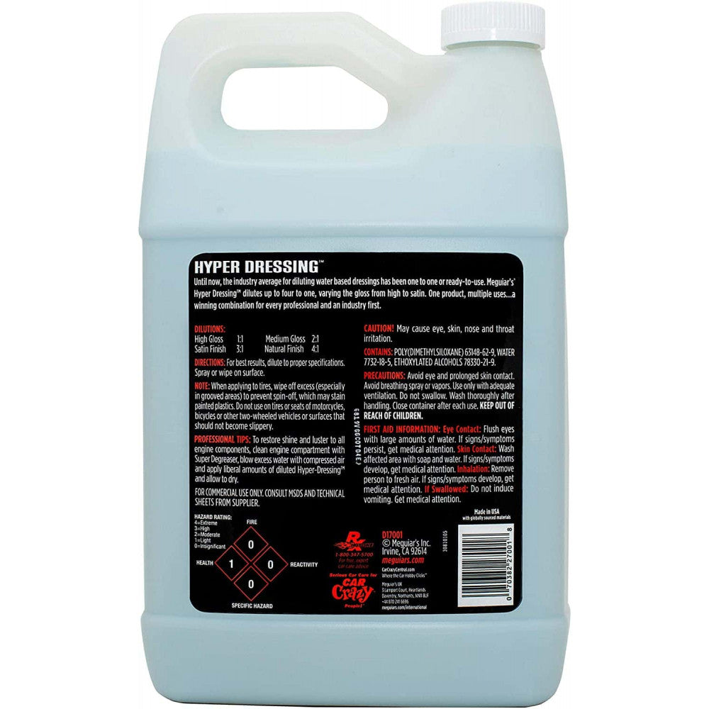 Plastic and Rubber Dressing Meguiar's Hyper Dressing D170, 3.78L - Pro  Detailing