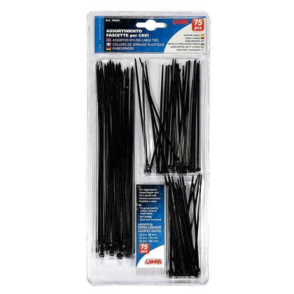Assorted Nylon Cable Ties Lampa, 75 pcs