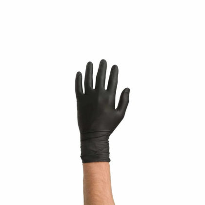 Colad Nitril Gloves, Size Medium, Black, Set of 60 pcs