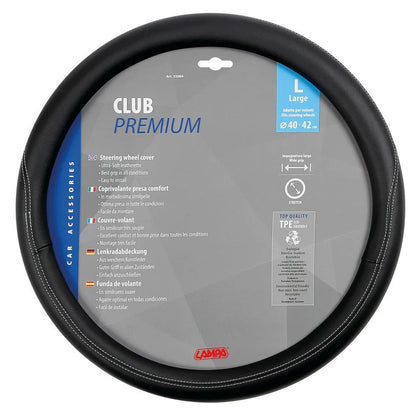 Steering Wheel Cover Lampa Club Premium, Black, 40/42cm