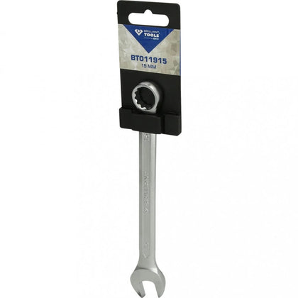 Brilliant Tools Ring Open-End Wrench, 15mm