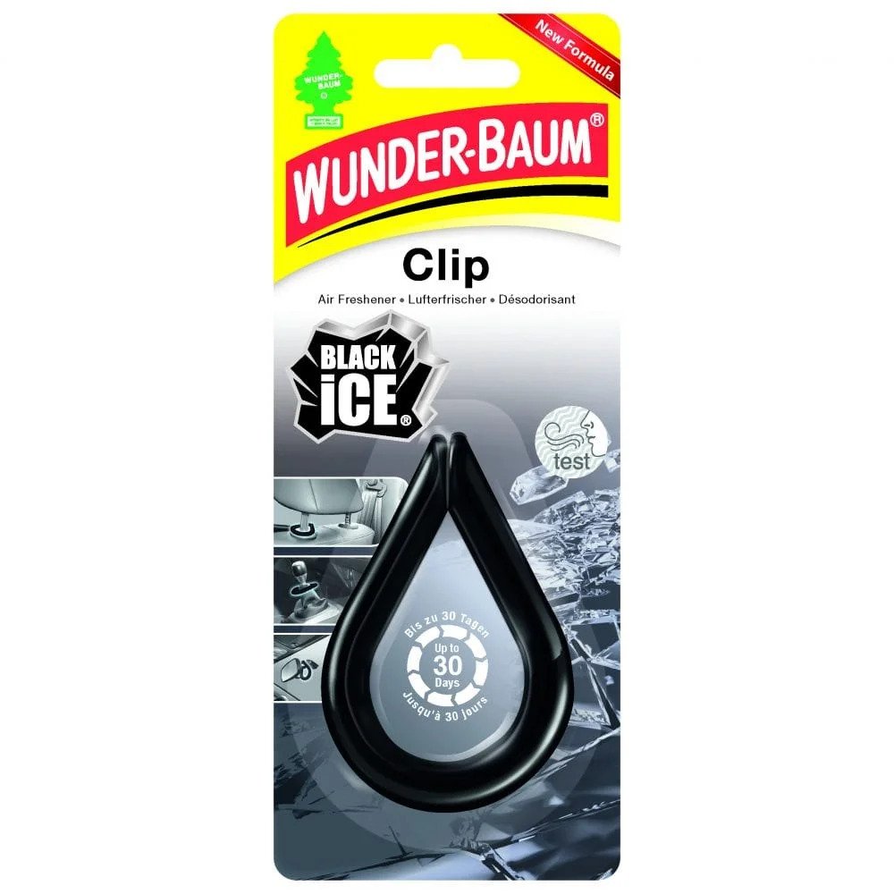 Car Air Freshener Wunder-Baum Clip, Black Ice - 97197 - Pro Detailing